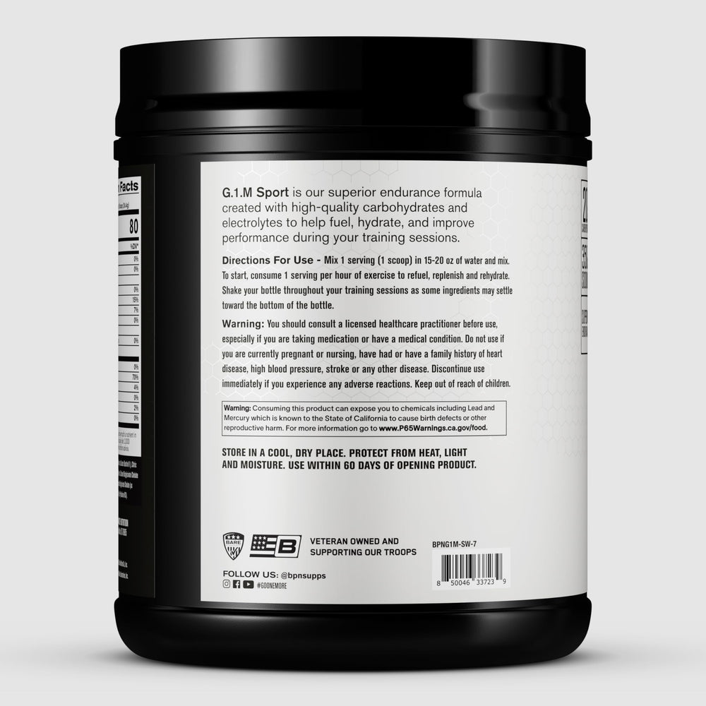 BARE PERFORMANCE NUTRITION G1.M salted watermelon flavor evokes refreshing taste during exercise.