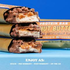 BarebeIIs Cookies and Cream protein bar with rich texture for snacking.