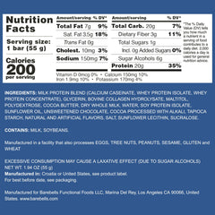 Barebells Brownie Dough cross-section reveals chocolate dough filling for a protein-packed bite.