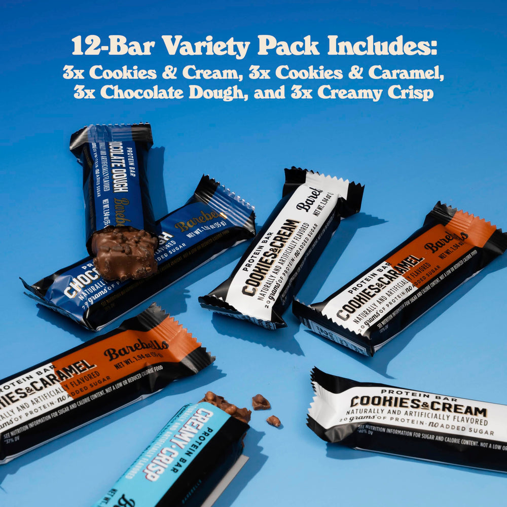 Barebells Chocolate Dough bar close-up, soft texture ideal for on-the-go meals.