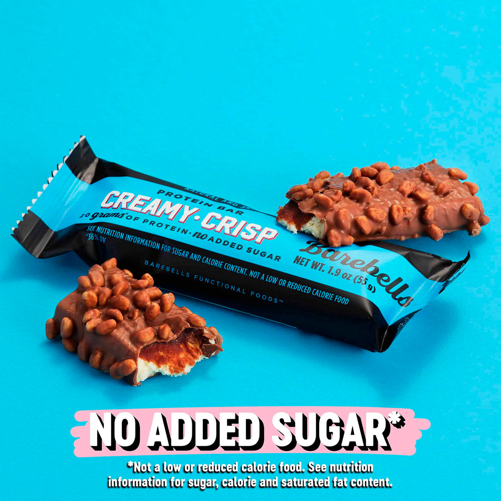 Barebells Creamy Crisp bar on the go, ideal protein boost