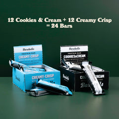 Barebells nutrition label shows protein content per bar for informed snacking.