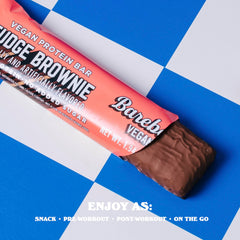Barebells fudge brownie on-the-go pack, snackable protein option during busy days