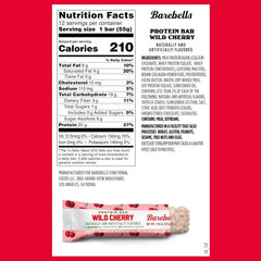 Barebells Wild Cherry bar texture showing soft, dessert-like bite.