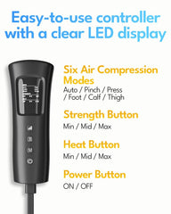 Baregamyan leg massager has a zip-up design for easy wear.