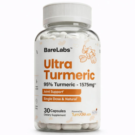 BareLabs Ultra Turmeric bottle on counter for convenient daily wellness
