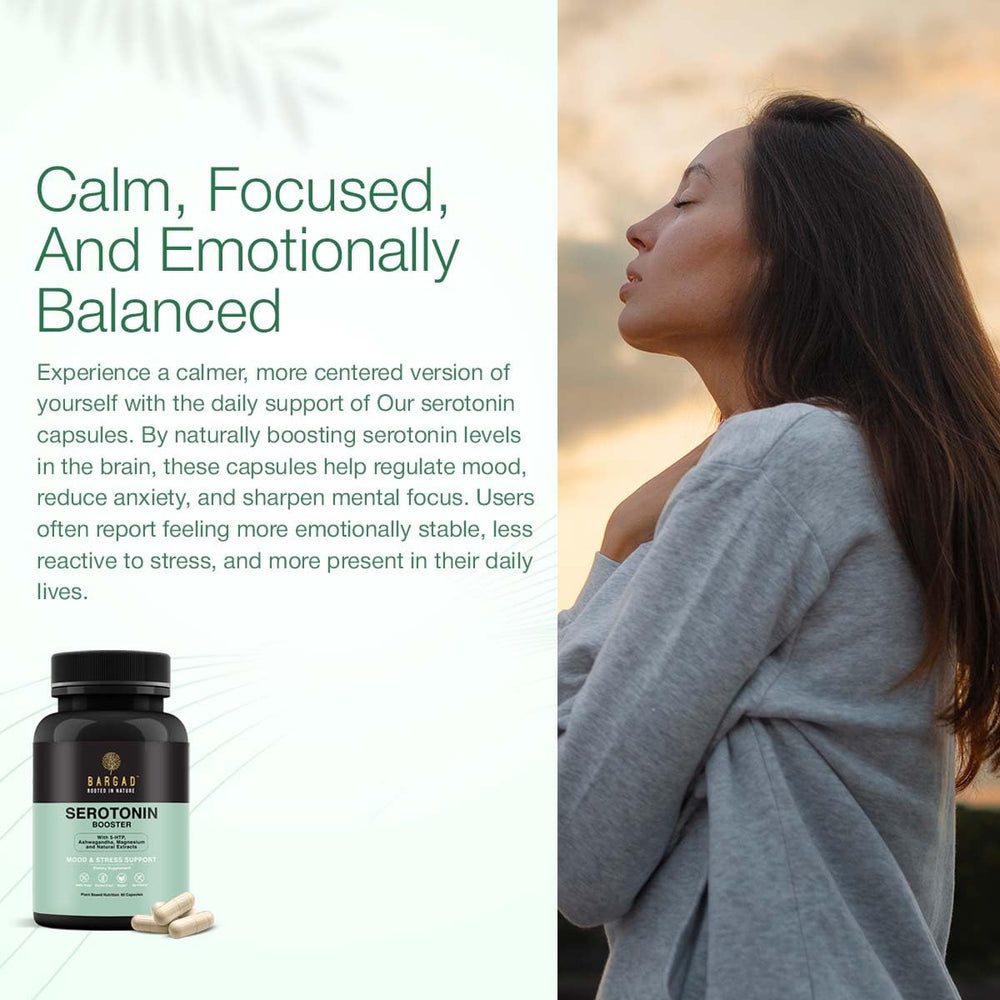 Vegan capsules beside glass of water, easy daily routine with Bargad