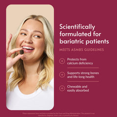 Bariatric Advantage Calcium Citrate Chewy Bites close up chocolate flavor for easy chewing.