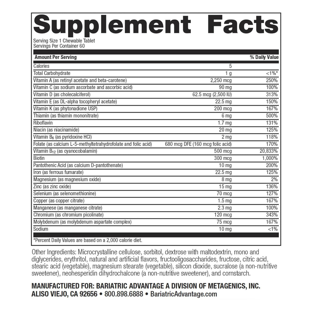 Bottle label highlights fat-soluble ADEK nutrients and absorption emphasis