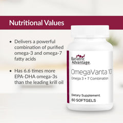 EPA and DHA details on OmegaVanta 10 emphasize balanced omega-3 content.