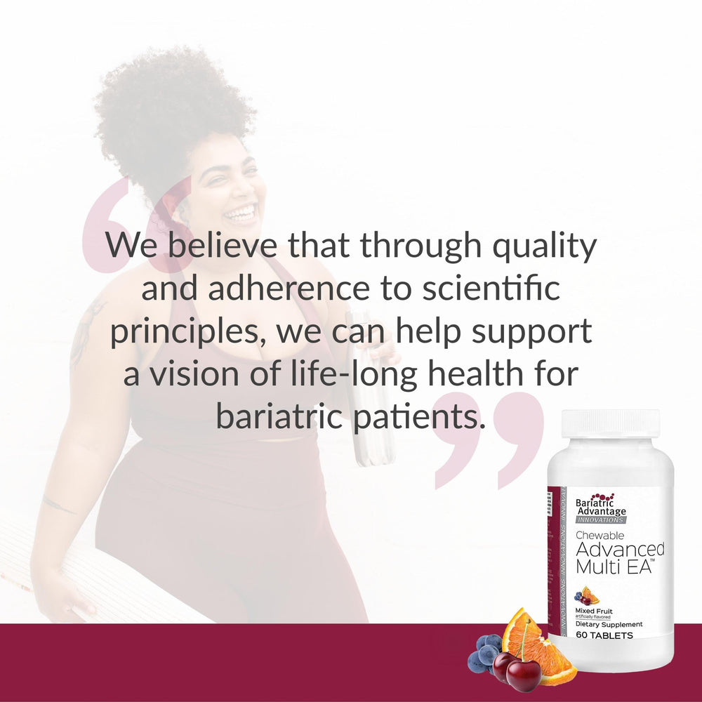 Bariatric Advantage post-bariatric nutrition support for ongoing nutrient balance.