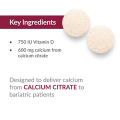 Bariatric Advantage tablets inside a clear container for convenient use.