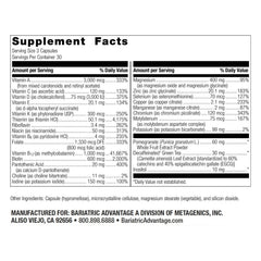 Bariatric Advantage Ultra Multi Without Iron packaging for easy daily use