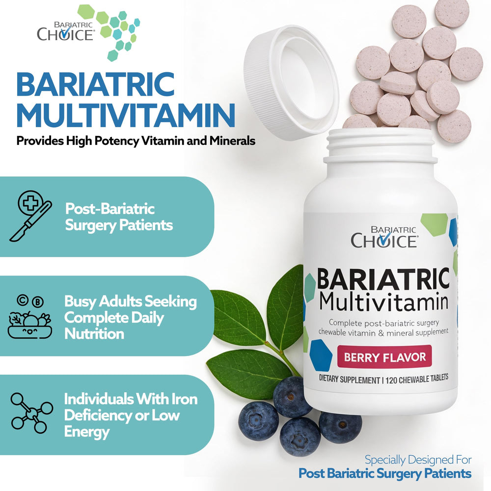 Bariatric Choice berry-flavored multivitamin offering pleasant daily support