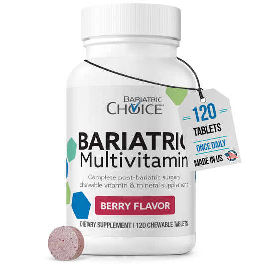 Bariatric Choice bottle with berry multivitamin for daily post-surgery nutrition