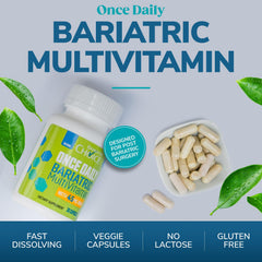 Bariatric Choice ONCE DAILY labeling highlighting iron 45 mg.