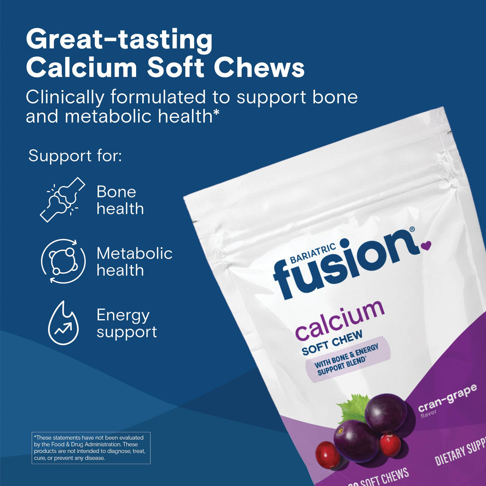 Close-up of Bariatric Fusion calcium chew texture