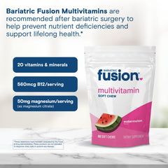 Bariatric Fusion Delicious watermelon flavored bariatric vitamin chew.