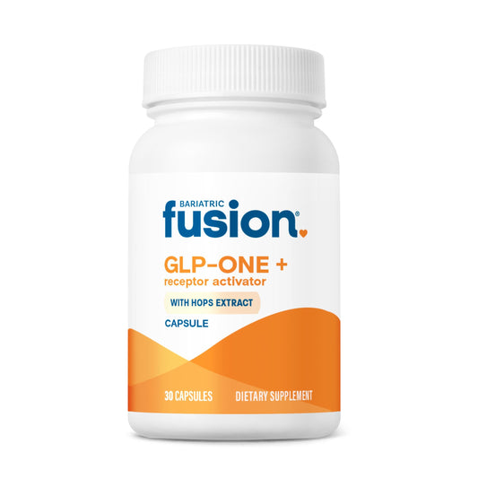 Bariatric Fusion GLP-ONE+ bottle with label for daily wellness support.