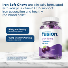 Gluten free Bariatric Fusion iron chews labeled for sensitive stomachs