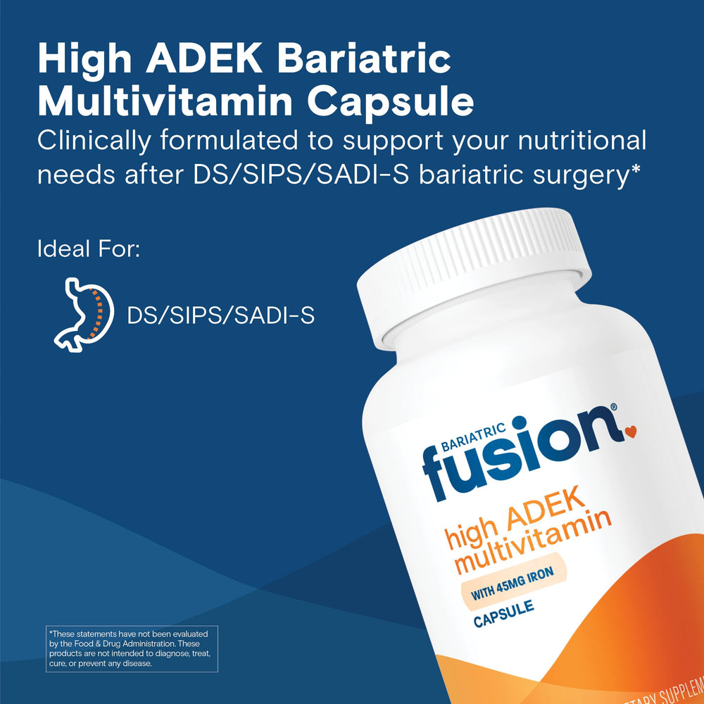 Close-up of Bariatric Fusion capsules showing easy-to-swallow form.
