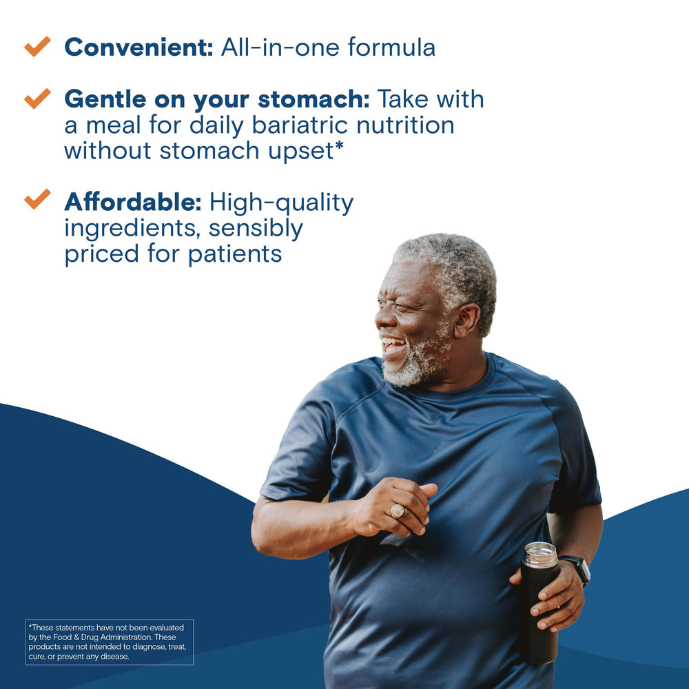 Bariatric Fusion nutrition label close-up communicates ingredients meeting post-op needs