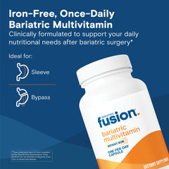 Bariatric Fusion one-per-day capsule for simple, easy-to-swallow daily nutrition.