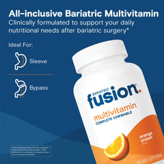 Bariatric Fusion orange cream chewables close-up easy daily vitamins