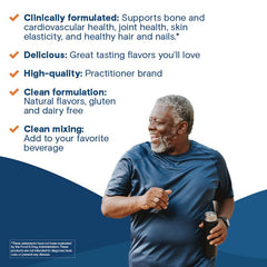 Bariatric Fusion smoothie-ready collagen powder blends into a shake