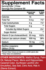 BariatricPal 90 chews per bag packaging close-up.