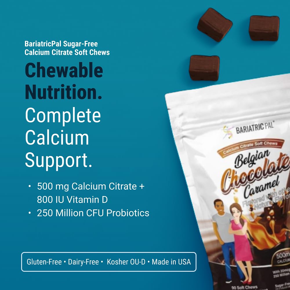 BariatricPal calcium citrate chews bag on countertop for daily use