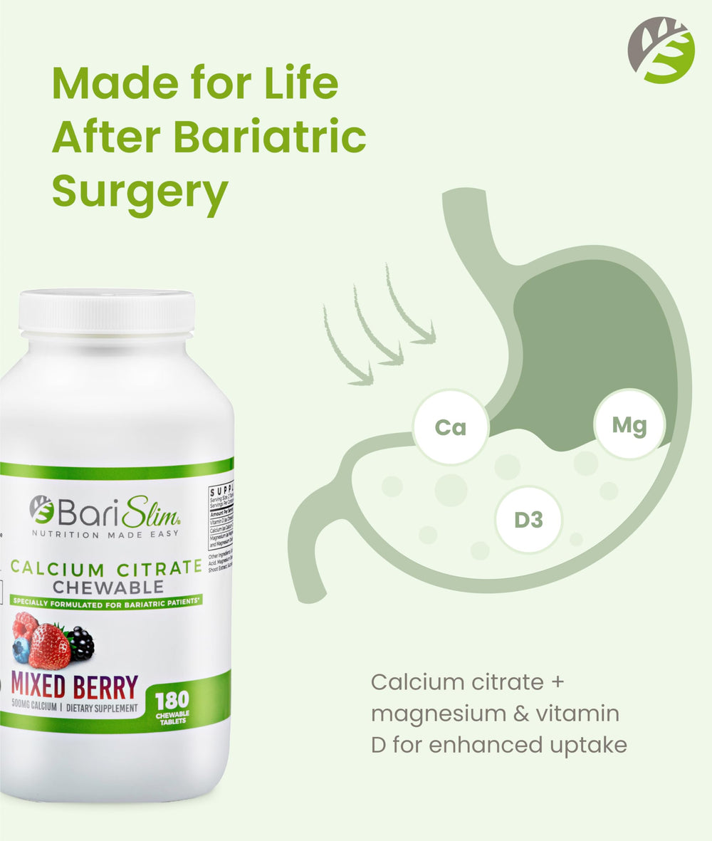 Barislim chewable calcium citrate tablets with smooth mixed berry taste