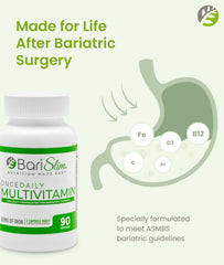 BariSlim iron 60mg capsule detail emphasizes high iron content for added support.