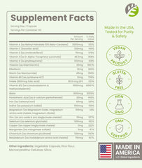 BariSlim multivitamin capsule close-up highlighting iron-rich formula for post-surgery support.