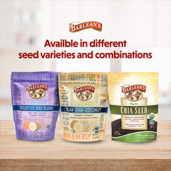 Barlean's Digestive Seed Blend sprinkled over yogurt for a quick, nutritious snack