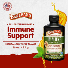 Barlean's Olive Leaf Complex label closeup showing 95 mg oleuropein potency