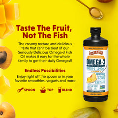 Creamy emulsified texture of Barlean's Omega-3 enhances digestion.