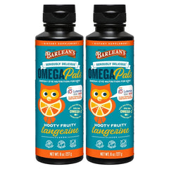 Barlean's Omega Pals kids bottle with Tangerine flavor for daily omega intake