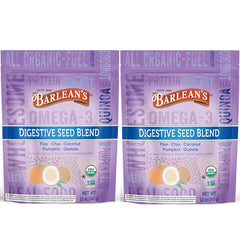 Barlean's Organic Digestive Seed Blend bottle for convenient omega-3 and fiber boost