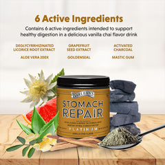 Barlean's Stomach Repair daily routine setup with a prepared drink and healthy cleanse mindset