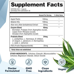 Barton Nutrition Healthy Gut Restore capsules close-up for probiotic and enzyme blend.