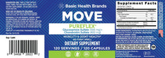Basic Brands Move Pureflex daily-use scene suggests ongoing joint care