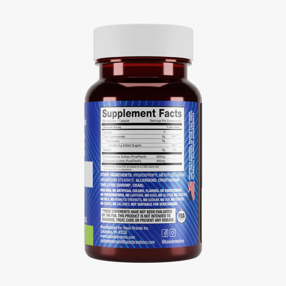 Glucosamine and Chondroitin blend details in Move Pureflex packaging.