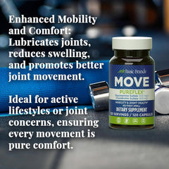 Basic Brands Move Pureflex label close-up shows gluten-free and allergen-conscious claims