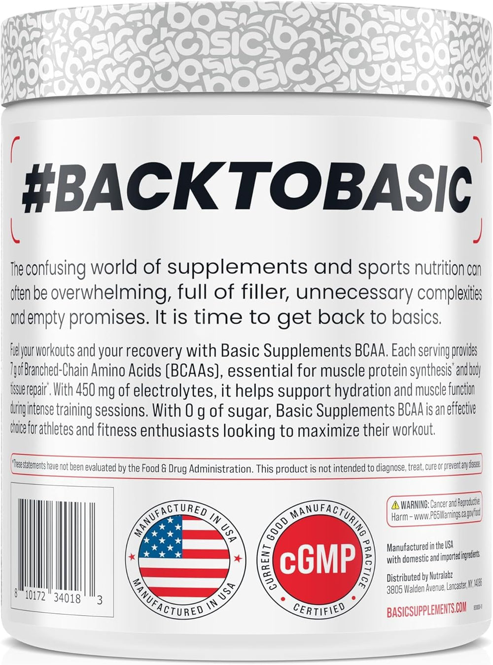 BASIC SUPPLEMENTS BCAA Powder mixed in glass shows smooth hydration during training.