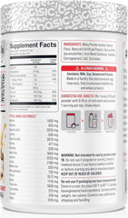 Basic Supplements Basic Whey Isolate serving scoop shows rapid absorption for easy mixing.