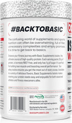 Basic Supplements Basic Whey Isolate shake being poured after workout for quick recovery.