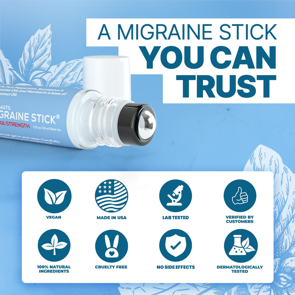 Basic Vigor Migrastil with peppermint and eucalyptus oils for refreshing aroma.