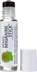 Close-up of Migrastil Migraine Stick roller for temple application.