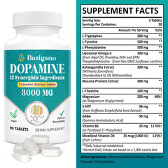 Basigano dopamine supplement capsules close-up for daily vegan use